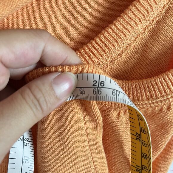 VTG Ralph Lauren Sweater Sleeveless Vest Hooded Sz 2X Made In Australia Orange - Picture 6 of 7